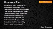Sara Teasdale - Roses And Rue