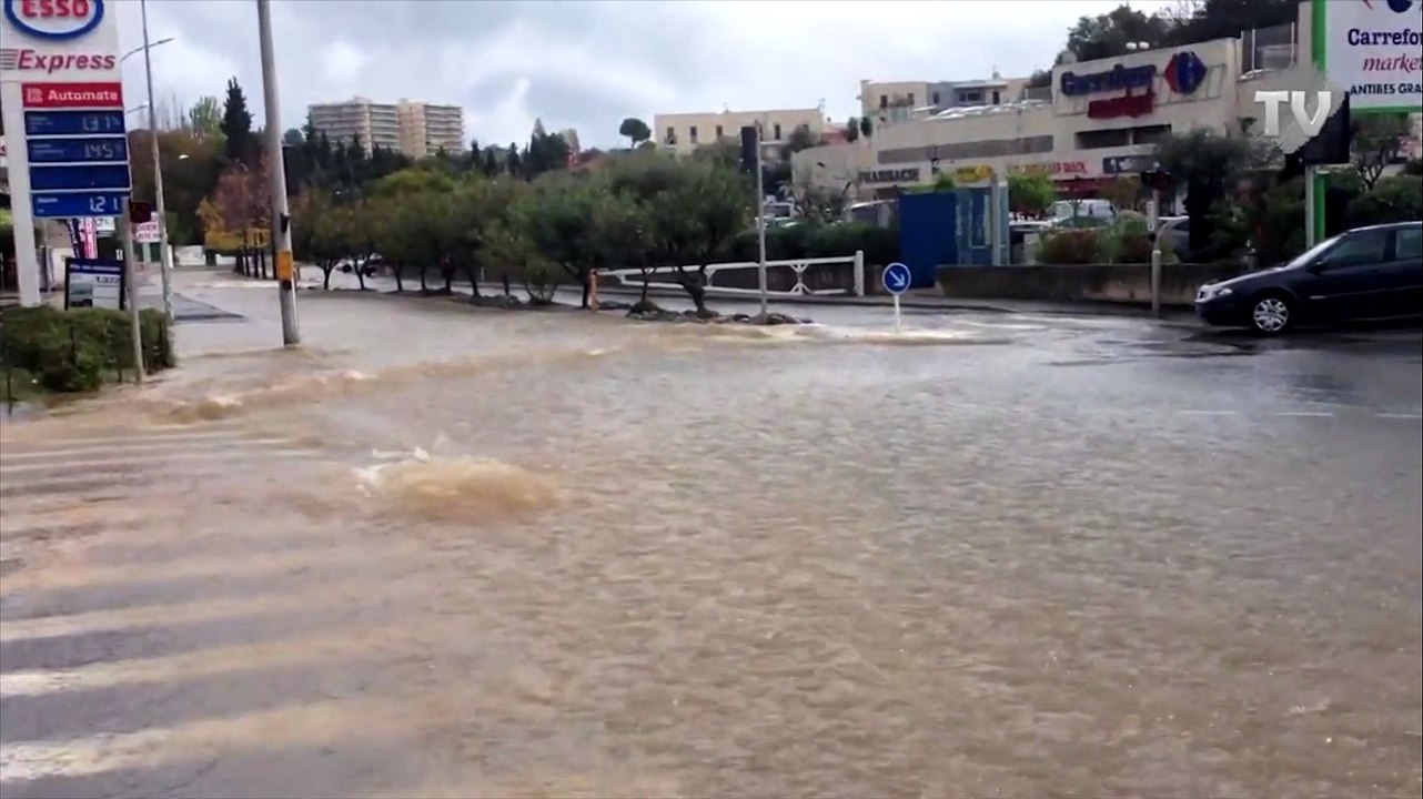 Intempéries à Antibes - 10 novembre 2014.