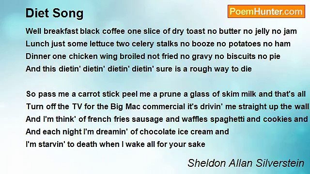 Sheldon Allan Silverstein - Diet Song