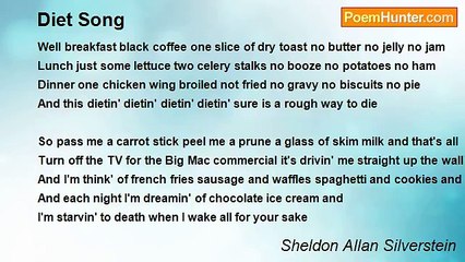 Sheldon Allan Silverstein - Diet Song