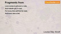 Louisa May Alcott - Fragments from