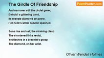 Oliver Wendell Holmes - The Girdle Of Friendship