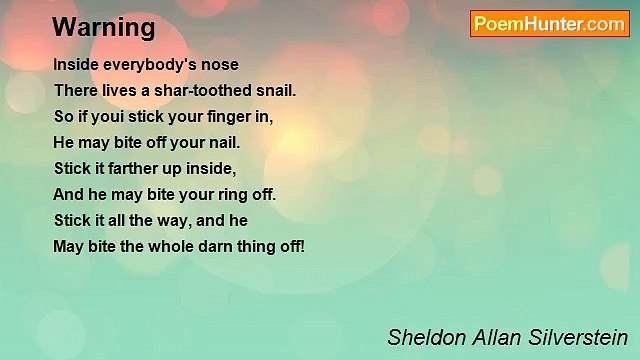 Sheldon Allan Silverstein - Warning