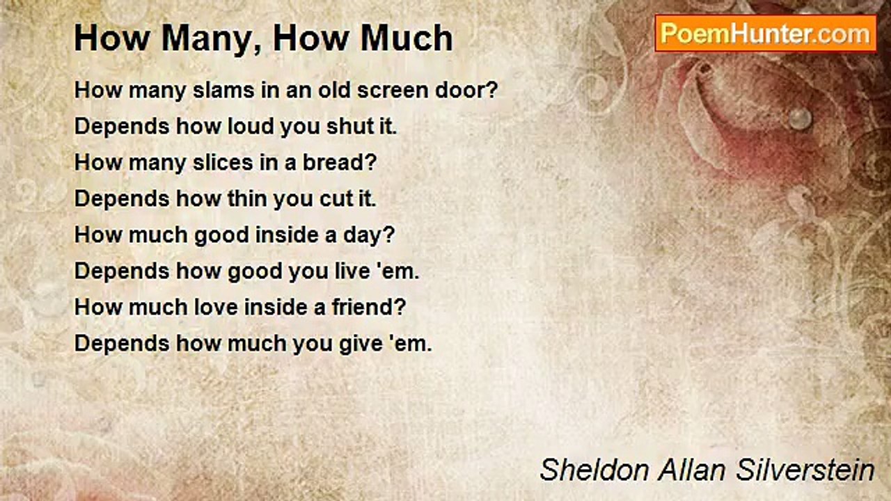 Sheldon Allan Silverstein - How Many, How Much