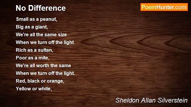 Sheldon Allan Silverstein - No Difference