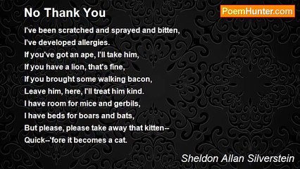 Sheldon Allan Silverstein - No Thank You