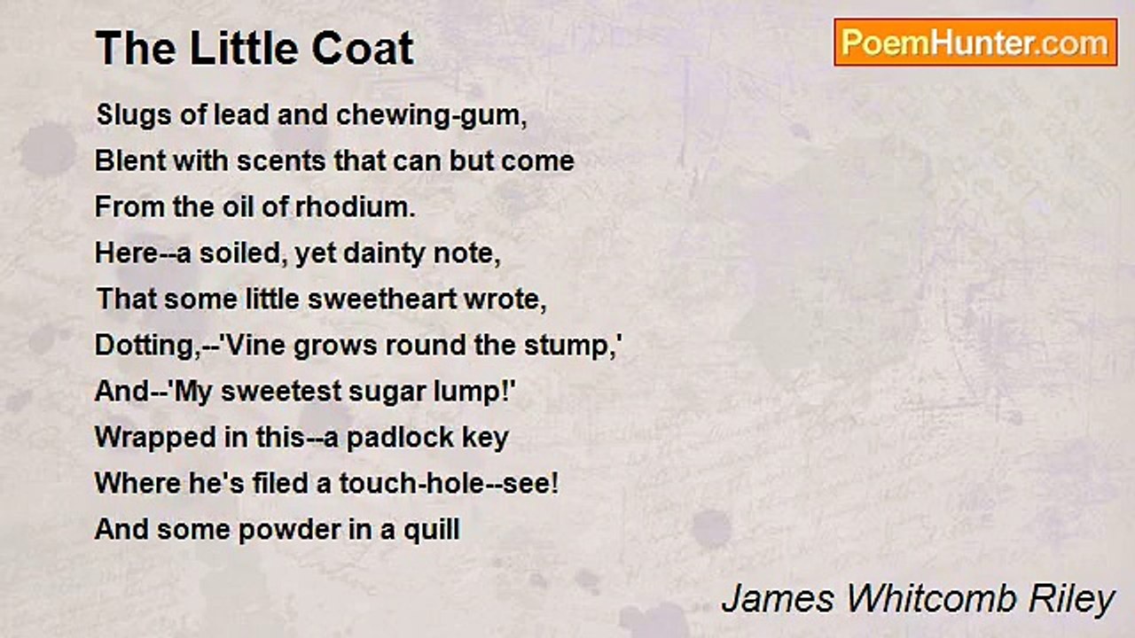 James Whitcomb Riley - The Little Coat