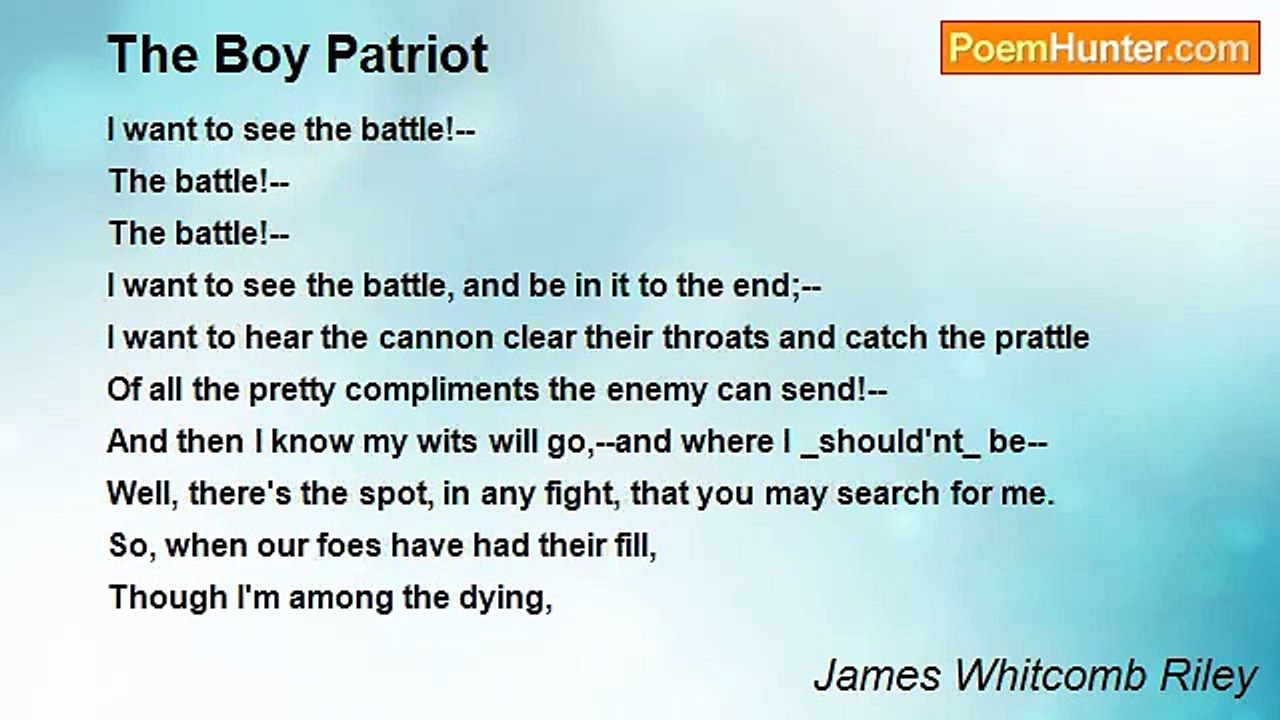 James Whitcomb Riley - The Boy Patriot