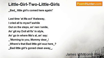 James Whitcomb Riley - Little-Girl-Two-Little-Girls