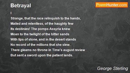 George Sterling - Betrayal