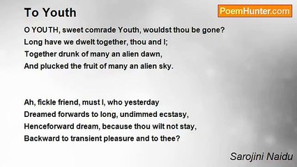 Sarojini Naidu - To Youth