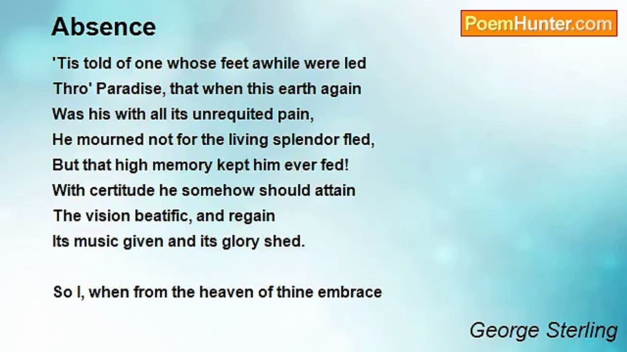 George Sterling - Absence