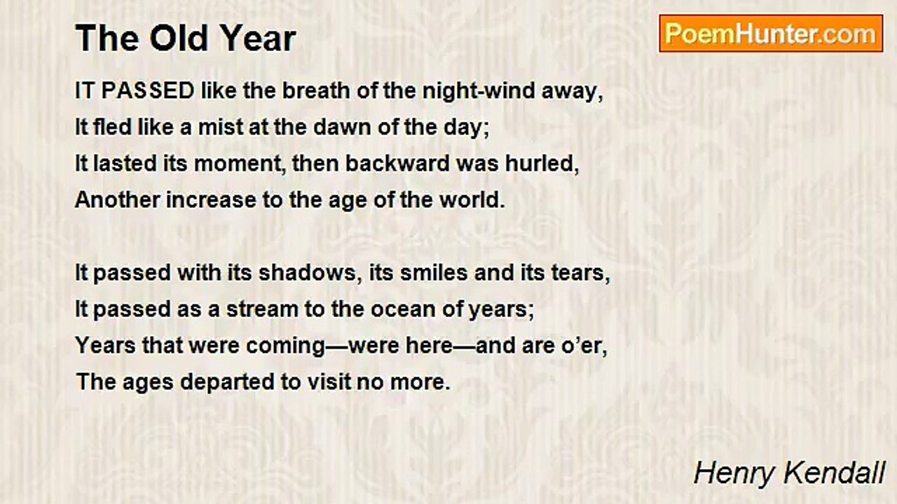 Henry Kendall - The Old Year