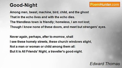 Edward Thomas - Good-Night