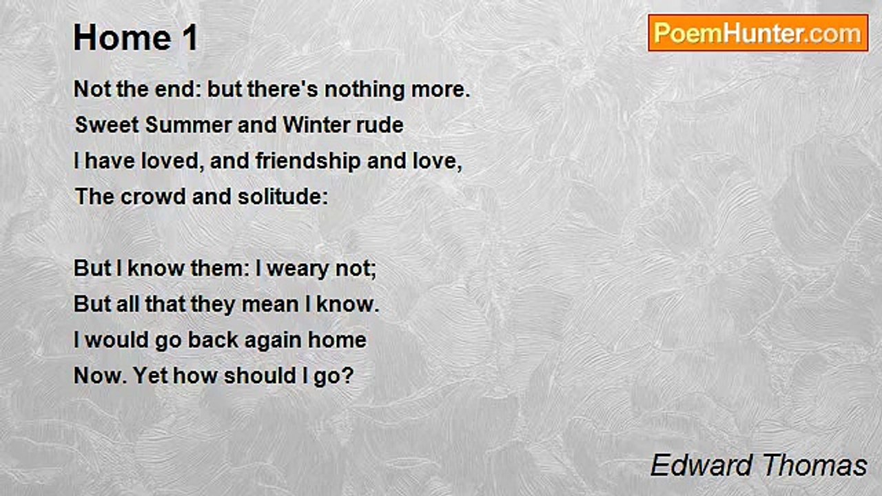Edward Thomas - Home 1