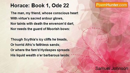 Samuel Johnson - Horace: Book 1, Ode 22