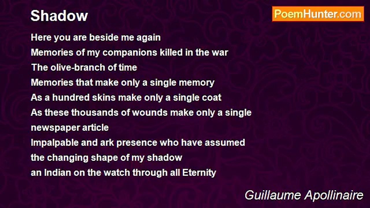 Guillaume Apollinaire - Shadow