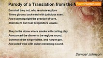 Samuel Johnson - Parody of a Translation from the Medea of Euripides