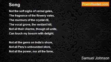 Samuel Johnson - Song