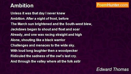 Edward Thomas - Ambition