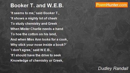 Dudley Randall - Booker T. and W.E.B.