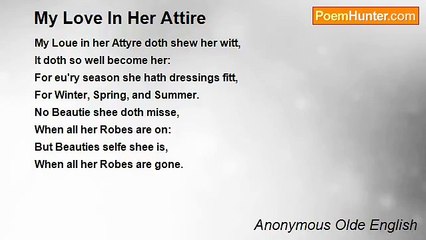 Anonymous Olde English - My Love In Her Attire