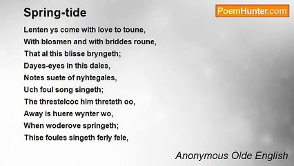 Anonymous Olde English - Spring-tide