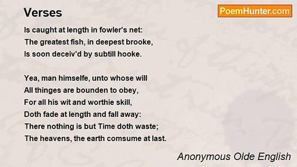 Anonymous Olde English - Verses