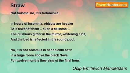 Osip Emilevich Mandelstam - Straw