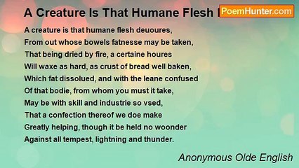 Anonymous Olde English - A Creature Is That Humane Flesh Deuoures