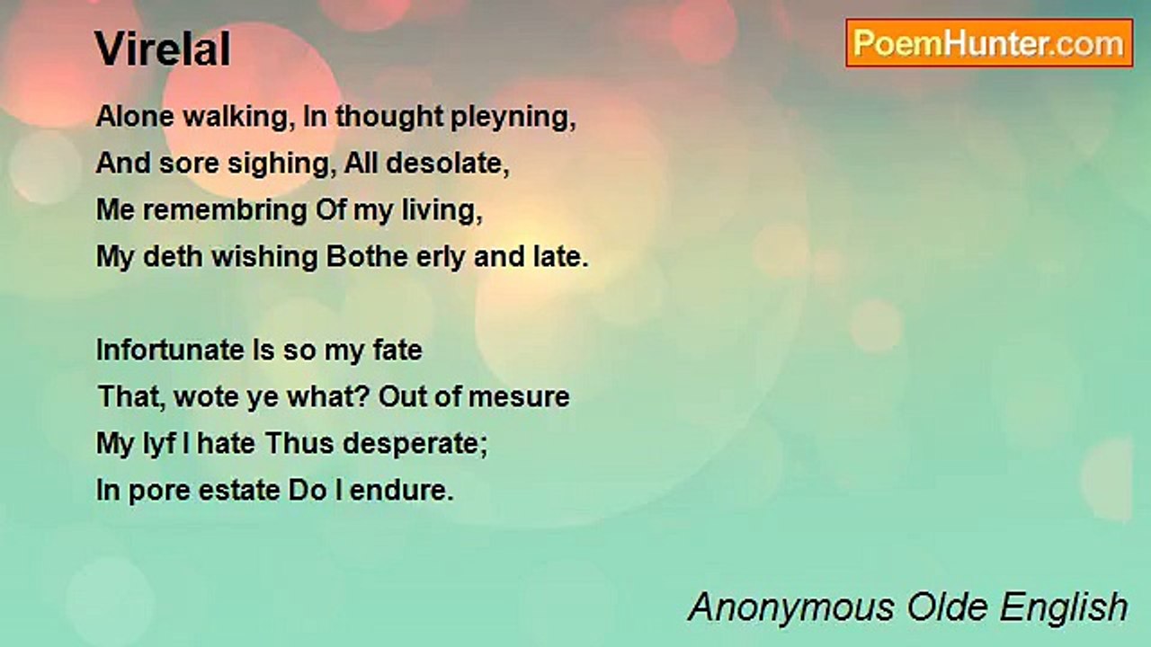 Anonymous Olde English - Virelal