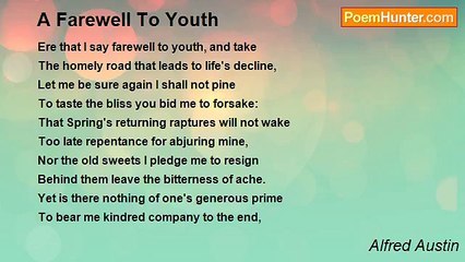 Alfred Austin - A Farewell To Youth