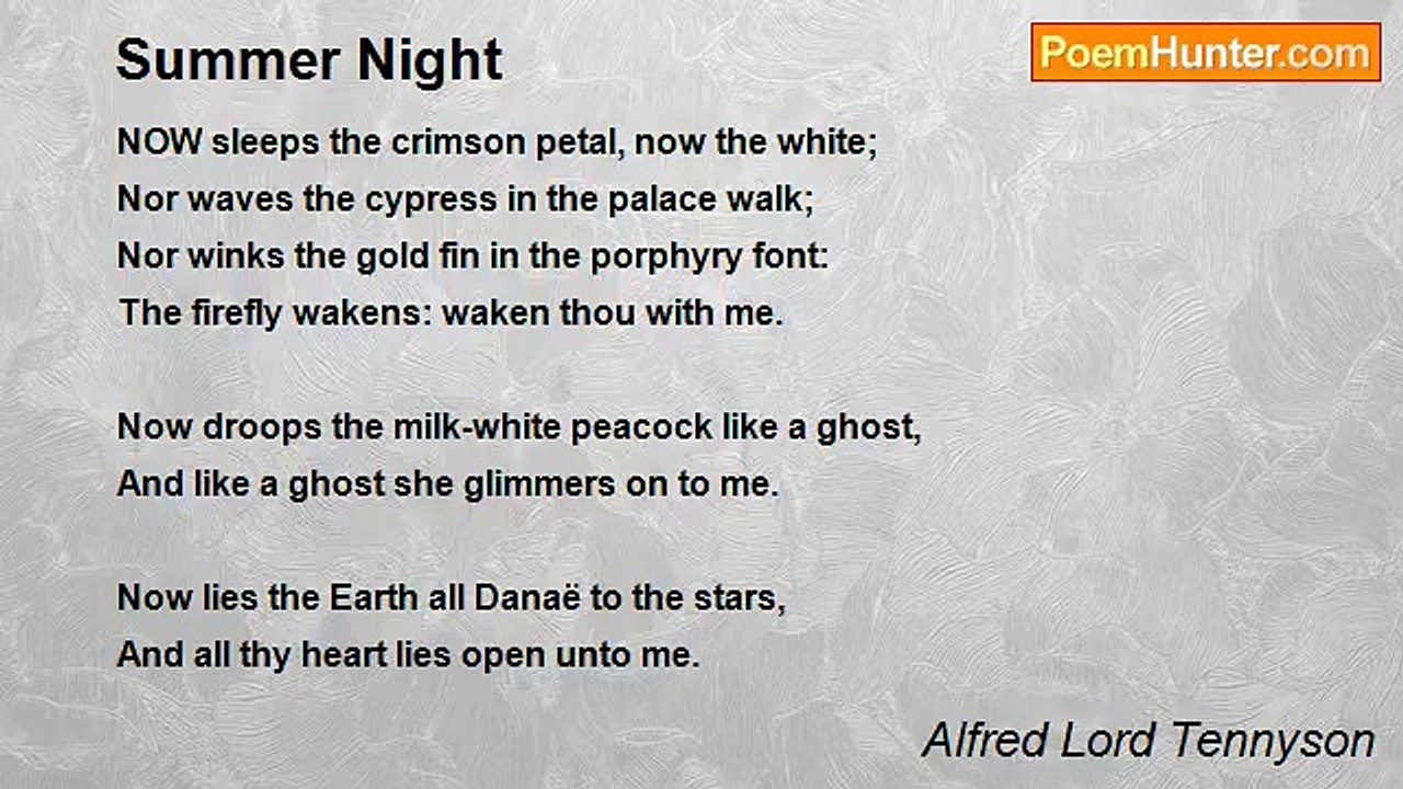 Alfred Lord Tennyson - Summer Night