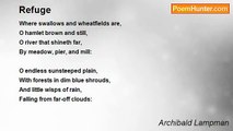 Archibald Lampman - Refuge