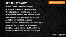 Dante Alighieri - Sonnet: My Lady