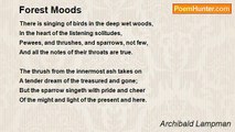 Archibald Lampman - Forest Moods