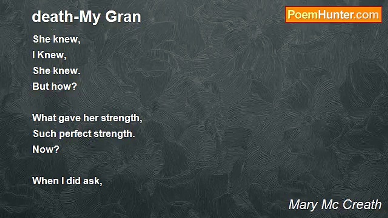 Mary Mc Creath - death-My Gran