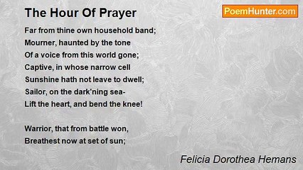 Felicia Dorothea Hemans - The Hour Of Prayer
