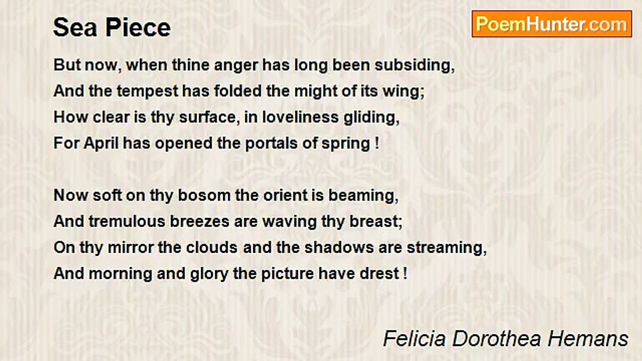 Felicia Dorothea Hemans - Sea Piece