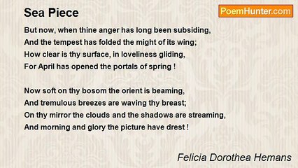 Felicia Dorothea Hemans - Sea Piece