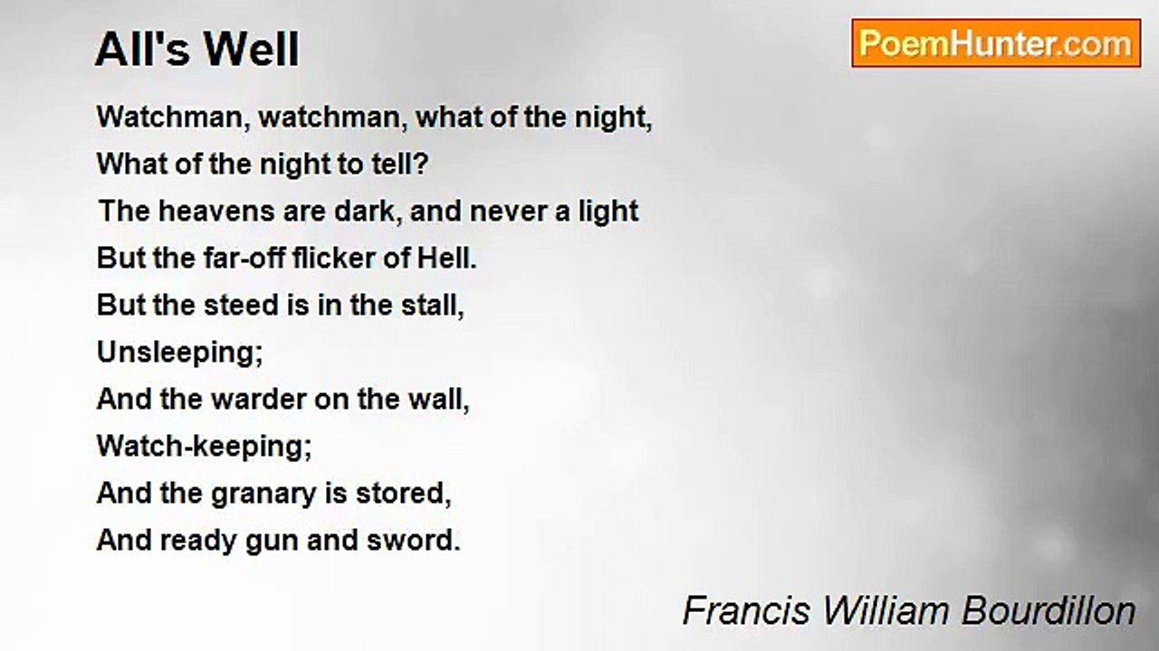 Francis William Bourdillon - All's Well
