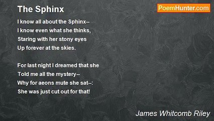 James Whitcomb Riley - The Sphinx
