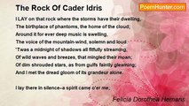 Felicia Dorothea Hemans - The Rock Of Cader Idris