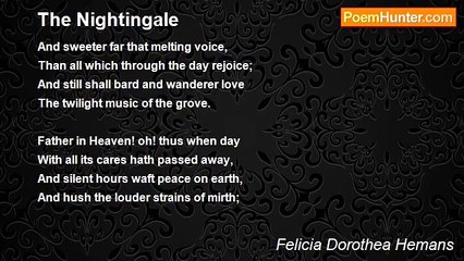 Felicia Dorothea Hemans - The Nightingale