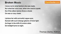 Thomas Bailey Aldrich - Broken Music