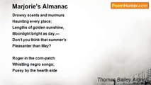 Thomas Bailey Aldrich - Marjorie’s Almanac
