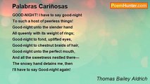 Thomas Bailey Aldrich - Palabras Cariñosas