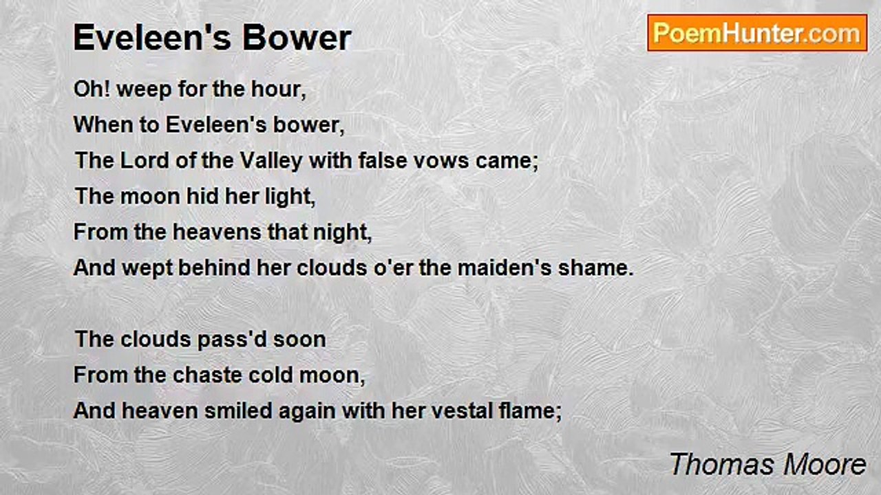 Thomas Moore - Eveleen's Bower