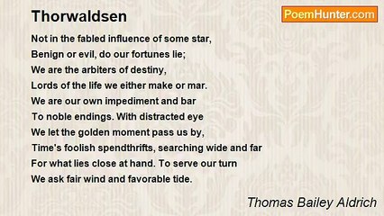 Thomas Bailey Aldrich - Thorwaldsen