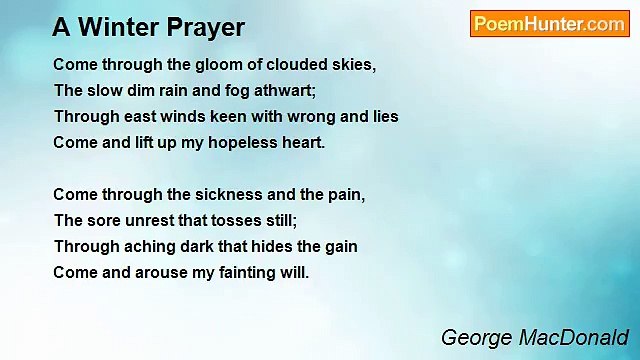 George MacDonald - A Winter Prayer
